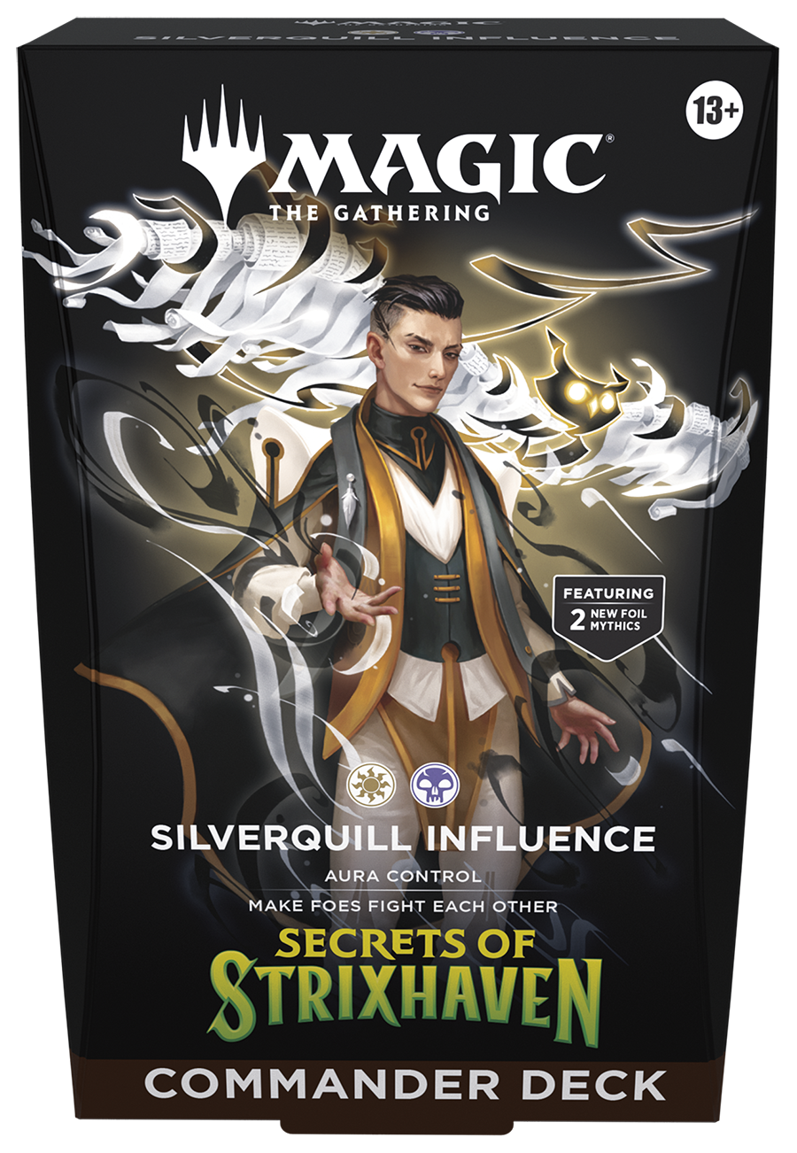 MTGSOS_EN_OtrBx_Cmndr_01_02 Secrets of Strixhaven Commander Deck Silverquill Influence